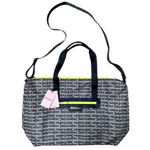 Juicy Couture Lollipop Overnighter x Gothic Logo Black - 18”W x 15”H x 6.5”D